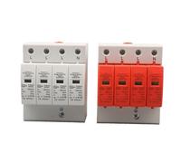 AC SPD Din Rail 20KA 40KA 30KA 60KA 2P 4P 385V House Surge Protector Protective Low-voltage Arrester Device 1Pcs(RED 10-20KA)