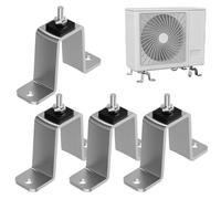 AC Support Feet - Split Pad | Pad Mounting Bracket | 4-Piece Split Condenser Anti-Vibration Bracket | Air Conditioning Stainless Steel Mounting Base for Garden Garden Construction in the Backyard