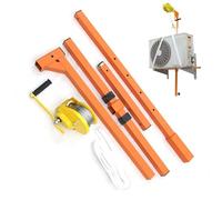 AC Unit Installat Lift, 150kg Capaci Wall-Mounted Tool with Manual Hoist & Bracket, 20m Reach for Air Conditer Outdoor Unit Assembly & Dismantling