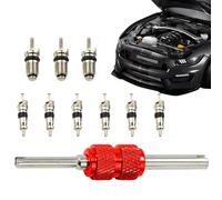 AC Valve Core | Car Refrigeration Remover and Installer - Precision Set of 10 AC Valve Core Kit for Air Conditioning, Refrigeration, RV, Vehicle