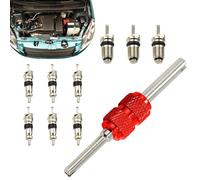 AC Valve Core Kit | Automotive Air Conditioning Tools - Set of 10 AC Valve Core Kit for HVAC, Refrigeration, Automotive, RV, Air Conditioning