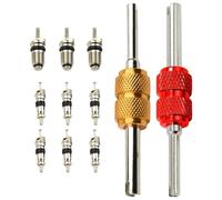 AC Valve Core Kit, Precision Repair Set, HVAC Utility with Sturdy Layer, Refrigeration Fixture with Refined Panel, Automotive Category, 10 Piece Replacement Tool for Car Air Conditioning RV