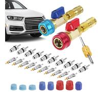 AC Valve Core Removal Tool, Multifunctional Valve Core Removal Tool, Ergonomic Accessories Replacement Cooling Conditioning System Recovery Vehicle Flush Repair Remover Kit