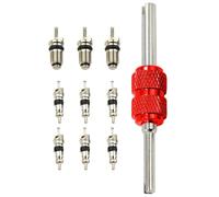 AC Valve Core Tool - Car Air Condition Repair Set | 10 Piece Aluminum Alloy Valve Cores With Durable Build, Universal Fit For HVAC, Refrigeration, Automotive, RV, Air Conditioning Systems