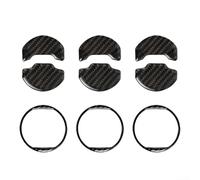 AC Vent Panel Cover Decal In Authentic Carbon Fiber Material For Ford For Mustang 2015 2016 2017 2018 2019 2020 2021 2022 2023