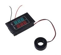 AC Voltage and Current Meter, Digital Display with Built-in Current Transformer, 100-300V AC / 0.1-100A, 1% ±2 Accuracy, for Industrial Con