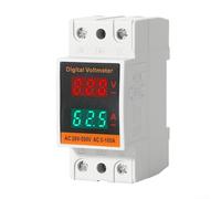 AC Voltage and Current Meter with Dual Digital Display for Accurate Measurement, Flame Retardant Housing, for Residential and Commercial Use