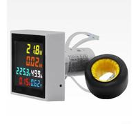 AC Voltage Current Power Energy Monitor 6 in 1 LCD Digital Multifunction Meter AC50300V 100A with Auto Save and Reset Functions for Electrical Panels (AC250-450V)