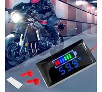 AC Voltmeter Digital LED Display Voltage Meter Panel 2 Wire Mini Voltage Tester DC12-150V Volt Gauge, Car Battery Tester Battery Tester (blue)