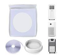 AC Window Vent Kit, Adjustable Seal Panel Set, Exhaust Hose Connector, Replacement Parts, Air Conditioner Accessories for Indoor Cooling and Dryer Venting, 157.48 x 14.57 x 0.39 inches