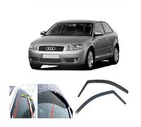 AC WOW 2x Wind Deflectors compatible with Audi A3 S3 3-door Hatchback 2003 2004 2005 2006 2007 2008 2009 2010 2011 2012 2013