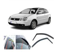 AC WOW 2x Wind Deflectors Compatible with VW Polo 4 IV (Mk4) 3-Door Hatchback 2001 2002 2003 2004 2005 2006 2007 2008 2009