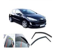 AC WOW 2x Wind Deflectors for Peugeot 308 I (T7) 3-door 2007 2008 2009 2010 2011 2012 2013 Acrylic Sun Visors Rain Weather Shields