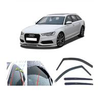 AC WOW 4x Rain Guards Wind Deflectors for Audi A6 S6 RS6 AVANT (C7) Estate 5-doors 2012 2013 2014 2015 2016 2017 2018