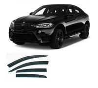 AC WOW 4x Rain Guards Wind Deflectors for BMW X6 F16 (Mk2) 2015 2016 2017 2018 2019