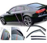 AC WOW 4x Rain Wind Deflectors for Audi A4 S4 RS4 Saloon 4-door 2008 2009 2010 2011 2012 2013 2014 2015 2016