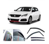 AC WOW 4x Rain Wind Deflectors for Peugeot 308 II Hatchback 2013 2014 2015 2016 2017 2018 2019 2020 2021