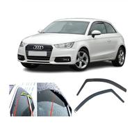 AC WOW 4x Wind Deflectors for Audi A1 / S1 3-door 2010 2011 2012 2013 2014 2015 2016 2017 2018 Rain Guards Weather Shields Sun Visors