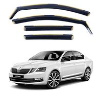 AC WOW 4x Wind Deflectors for Skoda Octavia Mk3 (5E) Liftback 2012 2013 2014 2015 2016 2017 2018 2019 2020 Weather Shields/Sun Visors/Rain Guards In-Channel Type