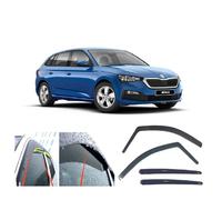 AC WOW 4x Wind Deflectors for Skoda Scala 2019 2020 2021 2022 2023 2024 2025 Weather Shields/Sun Visors/Rain Guards In-Channel Type