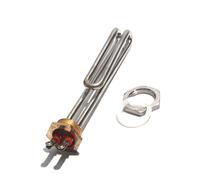 AC110V/20V/380V 304SS Tubular Electrical Heater Element DN25/32mm Induction Resistance Burning Pipe 1000W 2000W 3000W 1Pcs(With locknut,220V_3KW 230MML 304SS)
