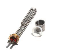 AC110V/20V/380V 304SS Tubular Electrical Heater Element DN25/32mm Induction Resistance Burning Pipe 1000W 2000W 3000W 1Pcs(With Internal Nut,380V_3KW 230MML 304SS)