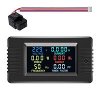 AC110V / 220V Display Meter, 100A Digital Multimeter Voltmeter Voltages Current Power Factor Voltmeter Multimeter Tester Electric Meter