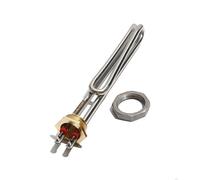 AC110V 220V Electric Copper Thread Heating Element G1 Inch 32MM 1000W 2000W 3000W Folded Tube Heater Resistance 1Pcs(With locknut,220V_4KW 260MML 304SS)