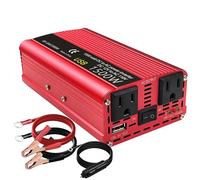 AC110V Power Inverter DC/AC 12V to 120V Car Inversor Standard Socket 60Hz Outdoor Battery Adapter(Red)