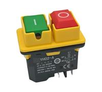 AC120V/220V Green And Red Dual-button Switch, 16A Electromagnetic Start/stop, Mechanical Power(5-Pin,110 V)