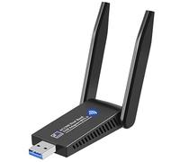 AC1300 Dual Band WiFi Wireless Network Card + BT 5.0 Adapter USB 3.0 1300M 802.11ac Adapter Bluetooth 5.0 with Antenna for Laptop PC 2.4GHz + 5.8GHz Mini Dongle