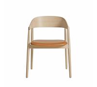 AC2 Dining Chair White Pigmented Oak/Cognac