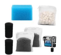 AC20 Aquarium Filter Media Maintenance Kit Compatible with Fluval AC20 Power Filters, Includes 1 Blue Foam, 2 Activated Carbon, 1 BioMax Pellets, 2 Intake Strainer Sponge, for Freshwater & Saltwater