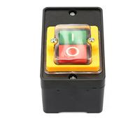 AC220V/380V 10A Push Button Switch for Electric Drill, Waterproof Push Button ON/OFF Electric Push Button Push Button Machine Tool Accessories, with Waterproof Box and A