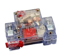 AC220V-400V DZ47-63 1p 6A 10A 16A 20A 25A 32A 40A Mini Circuit Breaker Cutout Miniature Transparent Household Air Switch(63A)