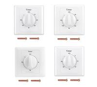 AC220V Mechanical and Electronic Countdown Timer 86 Panel Wall Mount Controller for Precise -120 Minute Timing, Home Appliances, Water Pumps, Heaters, F(Timing 120MIN)