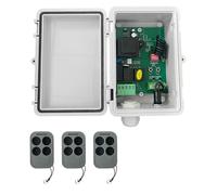 AC220V Roller Shutter Control Board +3xRemote Control Tubular Motor Receiver for Garage Door Remote Control Opener