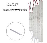AC220V to 12V 1.5-4A LED Driver Power Supply Transformer for DC 12V/24V LED Strip Lights, 18W-60W for Ultra-Thin Adapter(24V 60W-2.5A)