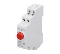 AC230V 2NO 2NC Push Button Switch for Din Rail, Electrical Line Control for Magnetic Starter Contactor, with LED Blinker Lights (Red)