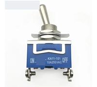 AC250V 10A ON/OFF 2 Positions Toggle Switch Screw Terminals Feet SPST 12mm Open hole Power Control Switches Blue KN11-101
