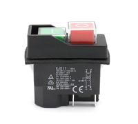 AC250V 16A Waterproof Electromagnetic Push Button Switch 4/5Pins KJD17 220-240V Coil Magnetic Starter Power Tool Switches IDGTTLDF(4 Pins)