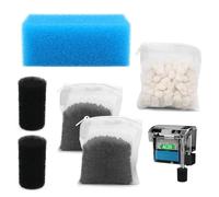 AC30 Aquarium Filter Media Maintenance Kit Compatible with Fluval AC30 Power Filters, Includes 1 Blue Foam, 2 Activated Carbon, 1 BioMax Pellets, 2 Intake Strainer Sponge, for Freshwater & Saltwater