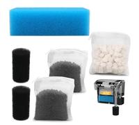 AC50 Aquarium Filter Media Maintenance Kit Compatible with Fluval AC50 Power Filters, Includes 1 Blue Foam, 2 Activated Carbon, 1 BioMax Pellets, 2 Intake Strainer Sponge, for Freshwater & Saltwater
