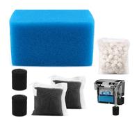 AC70 Aquarium Filter Media Maintenance Kit Compatible with Fluval AC70 Power Filters, Includes 1 Blue Foam, 2 Activated Carbon, 1 BioMax Pellets, 2 Intake Strainer Sponge, for Freshwater & Saltwater