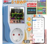 AC85-265V 16A Tuya WiFi Smart EU Socket Voltmeter Ammeter Power Meter Curve Electricity Bill Energy Consumption Analyzer Monitor EU Plug Socket