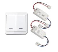 AC90-260V Wireless Remote Control Light Switch Kit with Learning Code Max 164FT Indoor Transmission for Smart Home Use