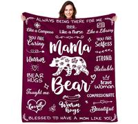 ACAATVE Gifts for Mum, Flanell Blanket Gifts for Mum from Daughter Son, Mama Bear Blanket for Mom, for Mum, Birthday Gifts for Mom Mother Mommy Mama, 60"x50"