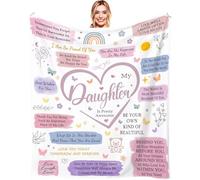 ACAATVE Personalised Birthday Gifts for Daughter from Mum and Dad 150X130CM, To My Daughter Blanket Fluffy Flannel Throw, Best Presents for Dear Daughters UK on Christmas Graduation Valentine's Day