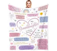 ACAATVE To My Granddaughter Blanket Gifts from Grandparents 150X130CM | Personalised 18th Birthday Graduation for Granddaughter, Granddaughter Flannel Throw from Grandma Grandpa