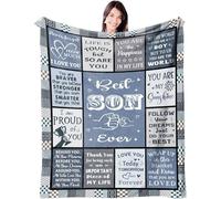 ACAATVE to My Son Blanket Gifts from Mum Dad, Personalised Christmas Birthday Keepsake Gifts idea for Dear Son Boy Adult from Parents, Ultra Soft Plush Warm Cozy Flannel Fleece Sons Throw Blanket
